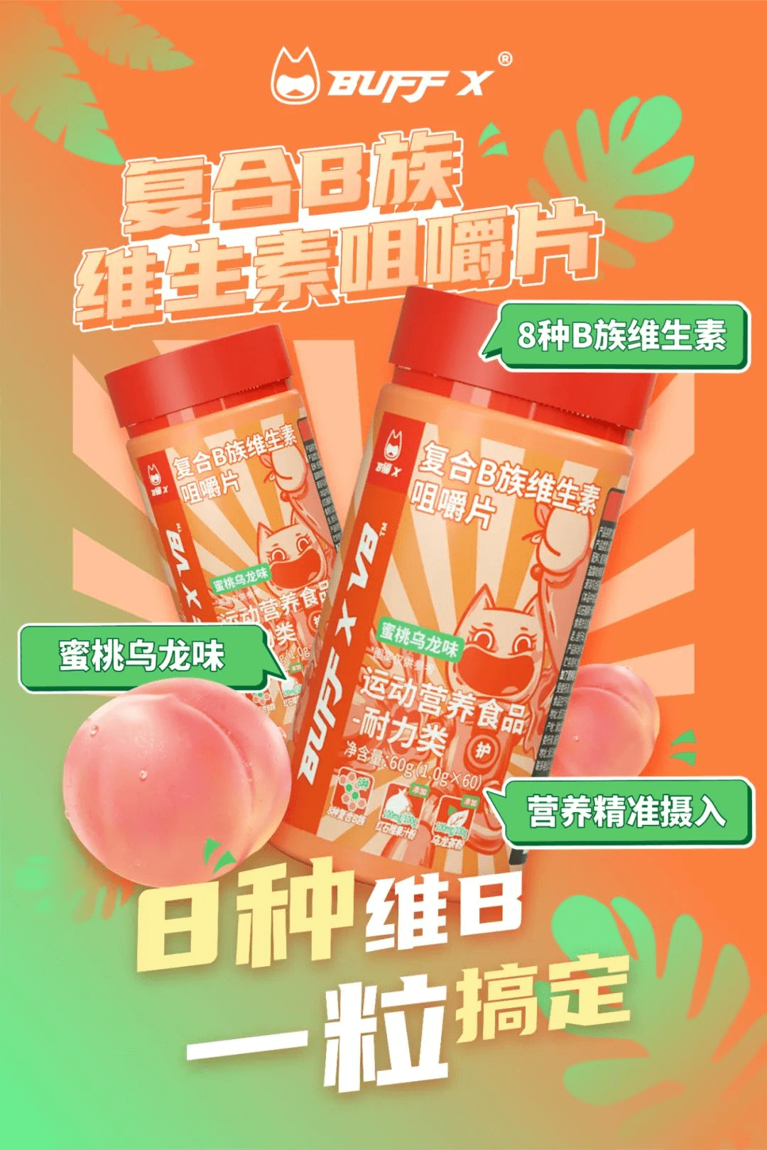 BuffX上线新品维生素B族！八种人体必需的维生素，这一粒全搞定！