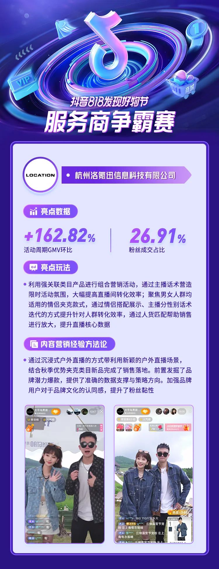 迭代内容营销创意，助过百商家交易额突破千万：抖音818服务商赛道活动收官