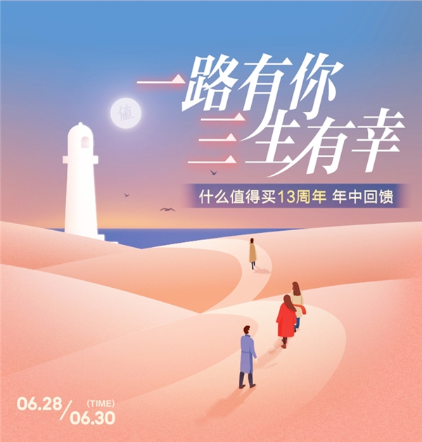 丰富权益回馈用户，什么值得买13周年庆“年中回馈”专题上线