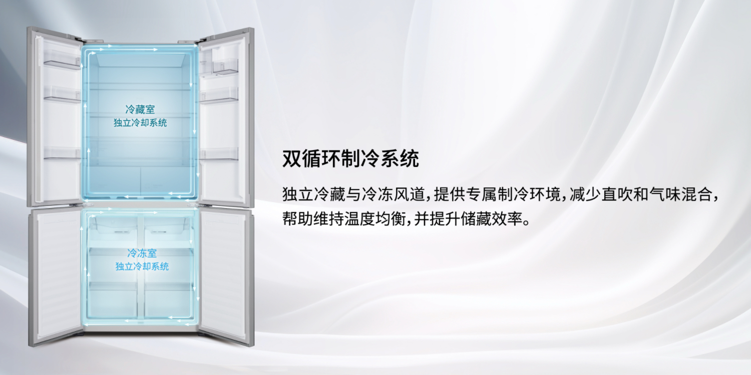 日立全平嵌双循环冰箱 焕新美学与储鲜新体验