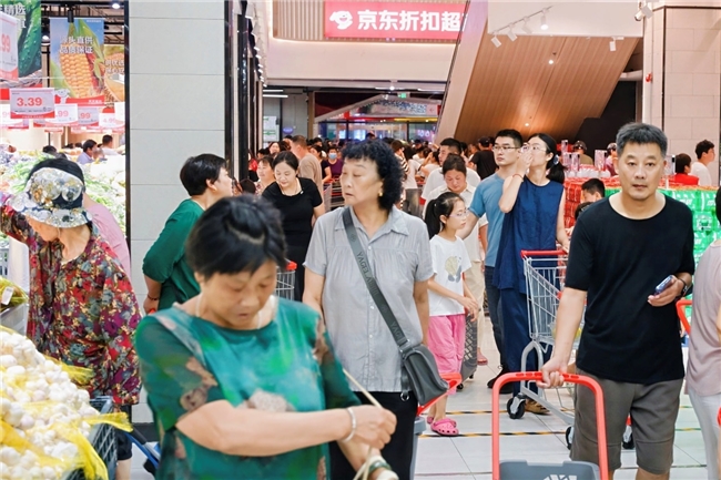 京东折扣超市宿迁四店齐开，开场即限流，多款商品被抢断货