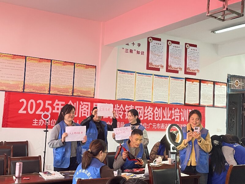 剑阁县鹤龄镇开展网络直播电商专题培训