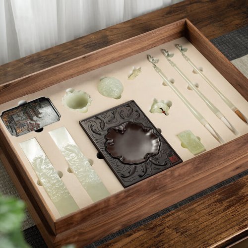 京东11.11演绎非遗之美 原价18888元的连年有余文房四宝 起拍价仅需1元