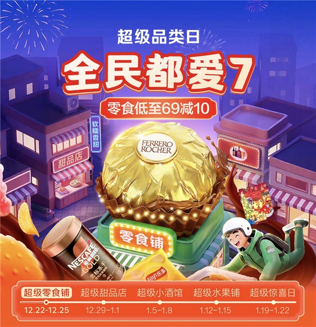 超300品牌、近千款零食“满69减10”！京东七鲜零食超级品类日来袭
